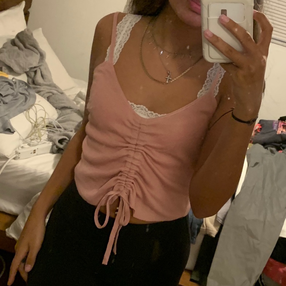 pink adjustable tank top